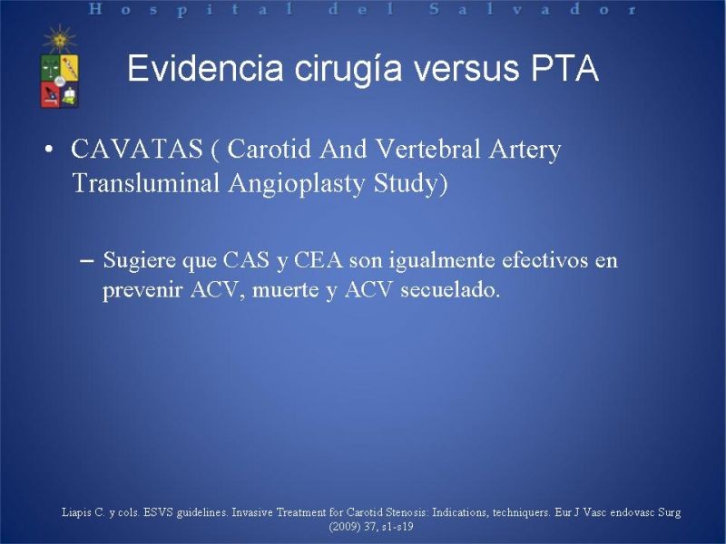 Diapositiva 5 de Endarterectomía versus Stent carotídeo