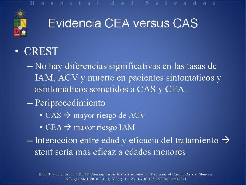 Diapositiva 14 de Endarterectomía versus Stent carotídeo