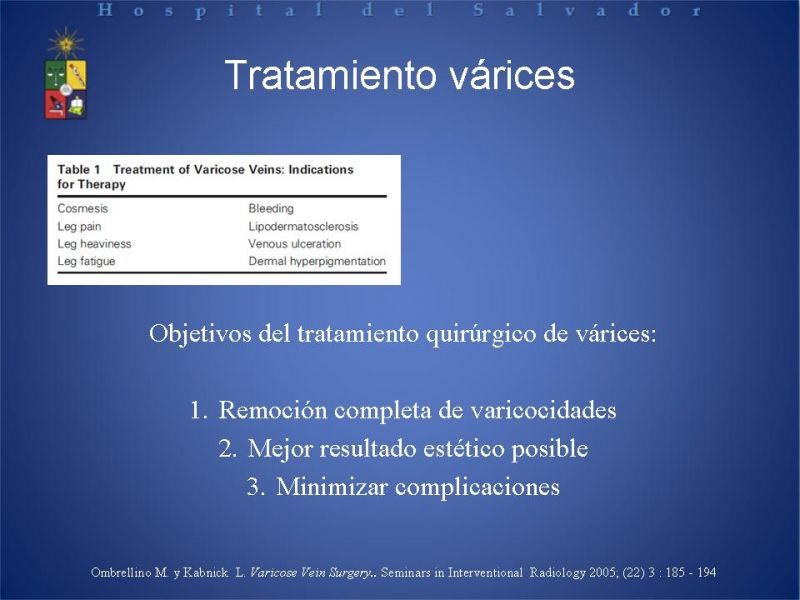 Diapositiva 7 de Ablación de várices en EEII