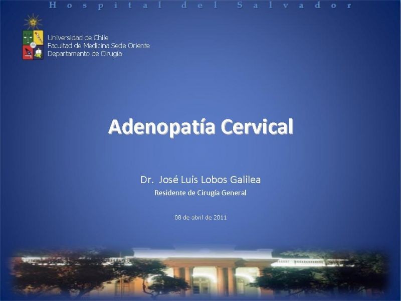 Diapositiva 17 de Adenopatía Cervical