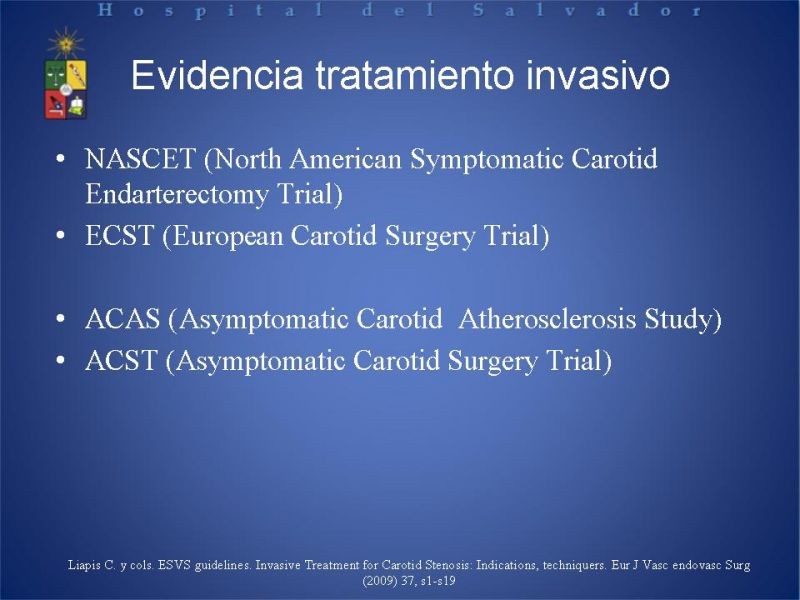 Diapositiva 3 de Endarterectomía versus Stent carotídeo