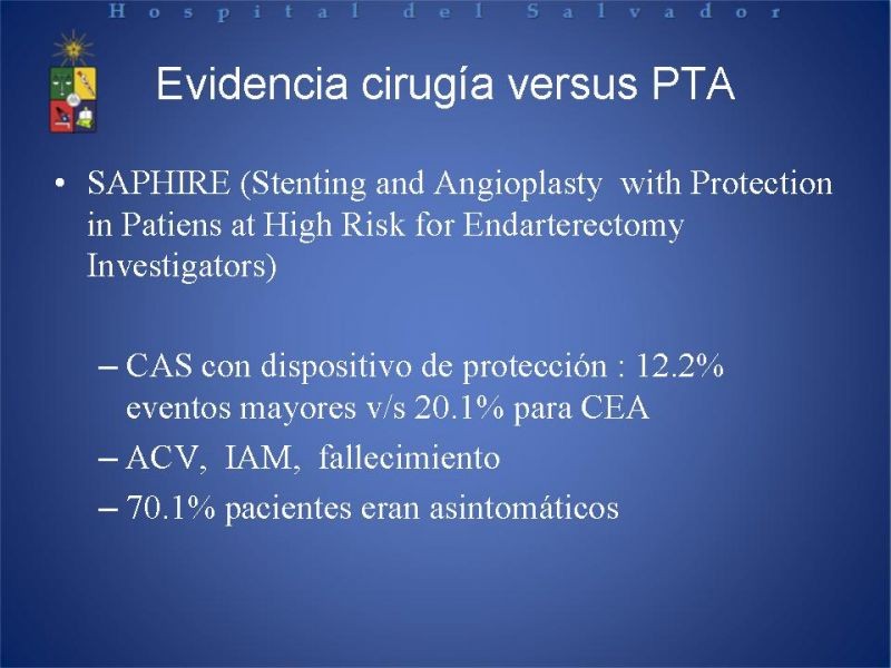 Diapositiva 6 de Endarterectomía versus Stent carotídeo