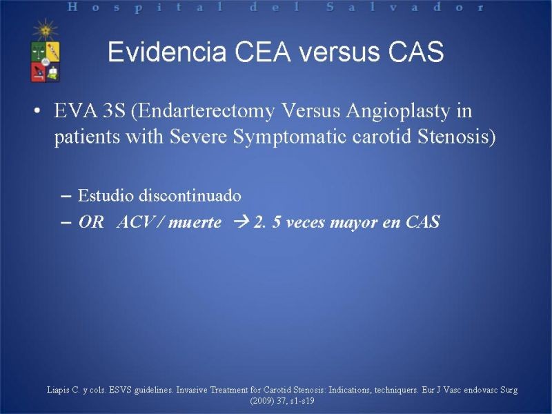 Diapositiva 7 de Endarterectomía versus Stent carotídeo