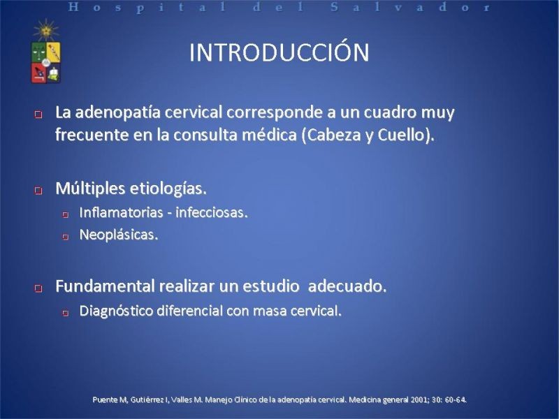 Diapositiva 2 de Adenopatía Cervical