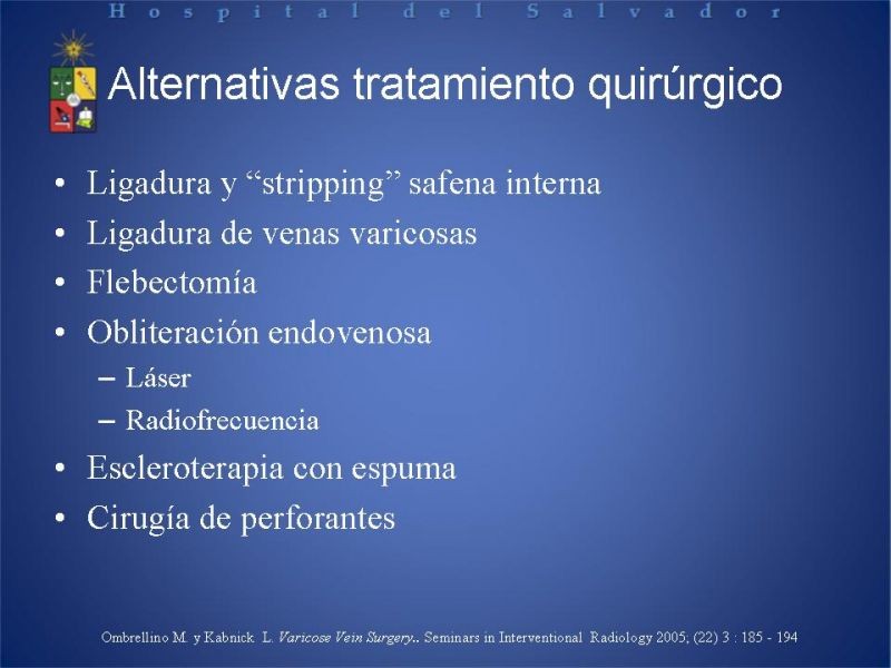 Diapositiva 8 de Ablación de várices en EEII