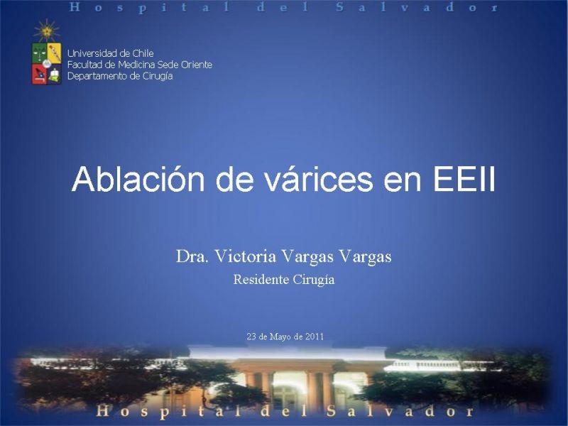 Diapositiva 20 de Ablación de várices en EEII