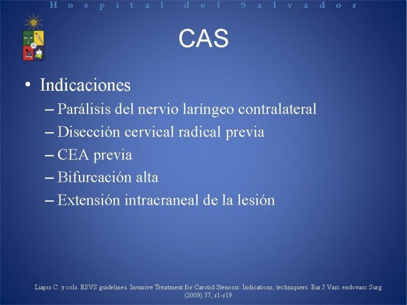 Diapositiva 19 de Endarterectomía versus Stent carotídeo