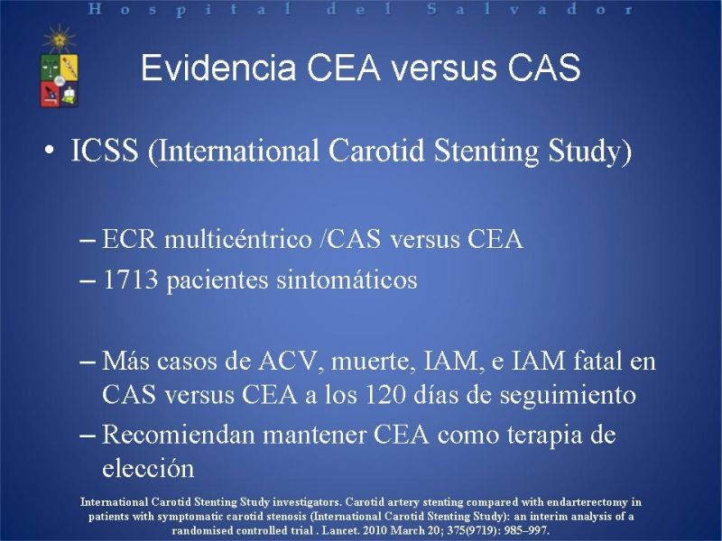 Diapositiva 15 de Endarterectomía versus Stent carotídeo