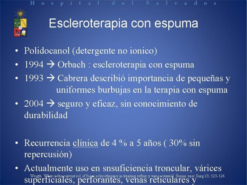Diapositiva 17 de Ablación de várices en EEII