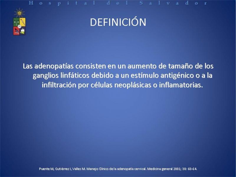 Diapositiva 1 de Adenopatía Cervical