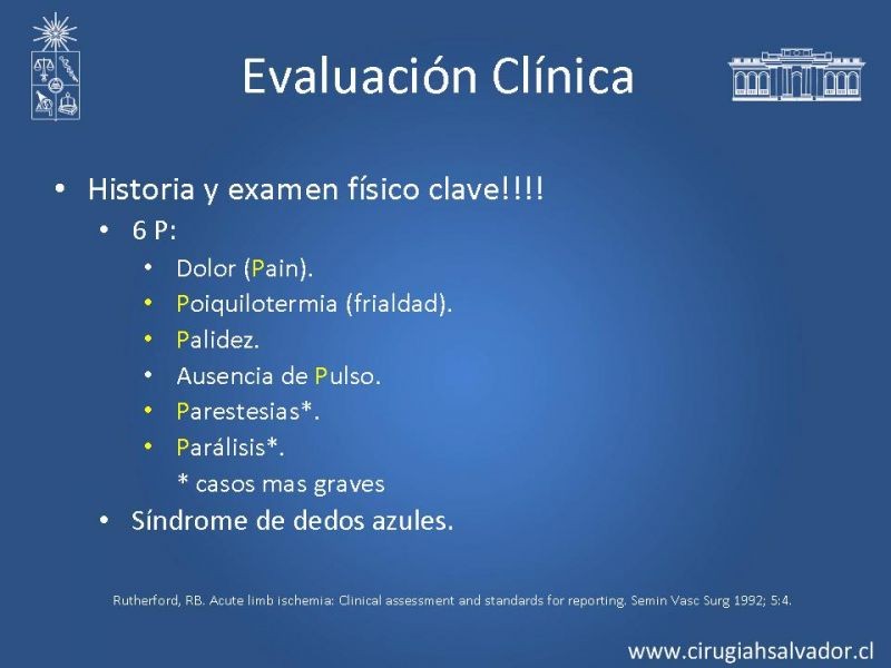 Diapositiva 7 de Isquemia aguda de extremidades