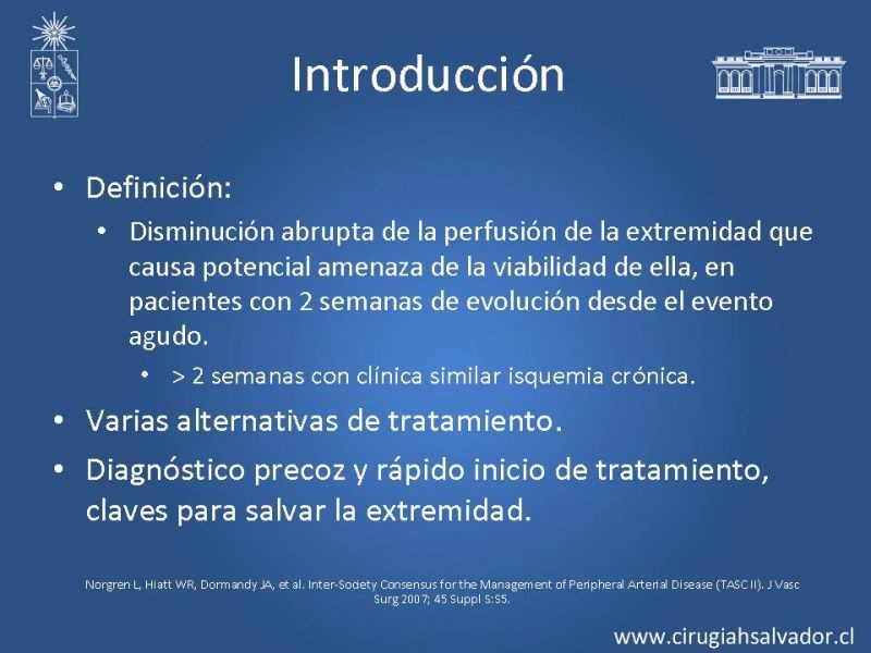 Diapositiva 1 de Isquemia aguda de extremidades