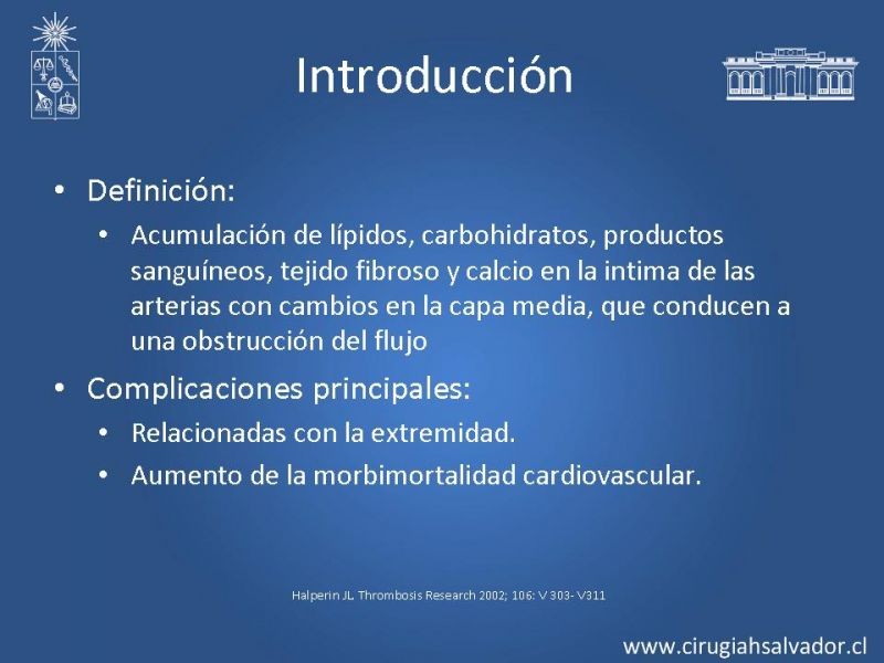 Diapositiva 1 de Enfermedad Arterial Oclusiva Crónica (Epidemiología, Factores de Riesgo, Clínica)