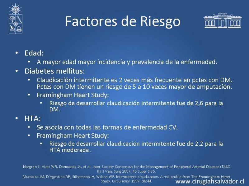 Diapositiva 7 de Enfermedad Arterial Oclusiva Crónica (Epidemiología, Factores de Riesgo, Clínica)