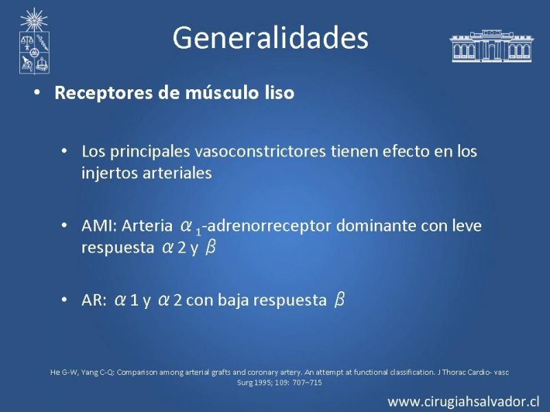 Diapositiva 9 de Revascularización miocárdica con puentes arteriales