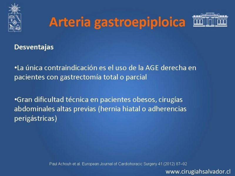 Diapositiva 25 de Revascularización miocárdica con puentes arteriales