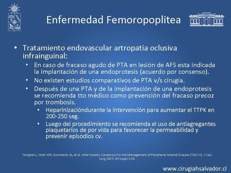 Diapositiva 29 de Enfermedad Arterial Oclusiva Crónica (Tratamiento)