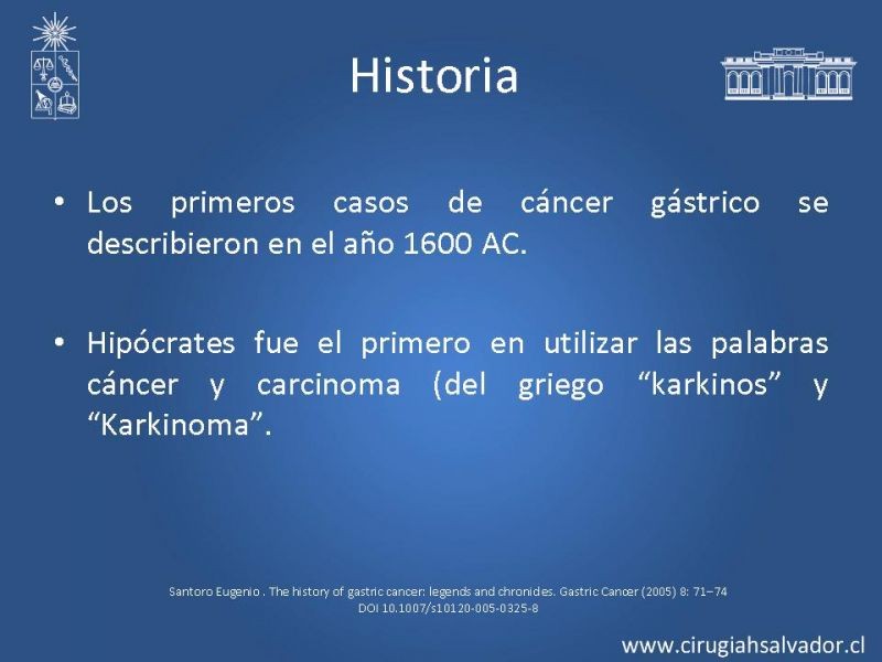 Diapositiva 1 de Cáncer Gástrico: Epidemiología y Diagnóstico