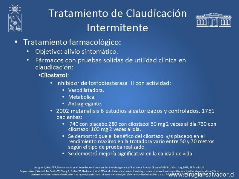 Diapositiva 11 de Enfermedad Arterial Oclusiva Crónica (Tratamiento)