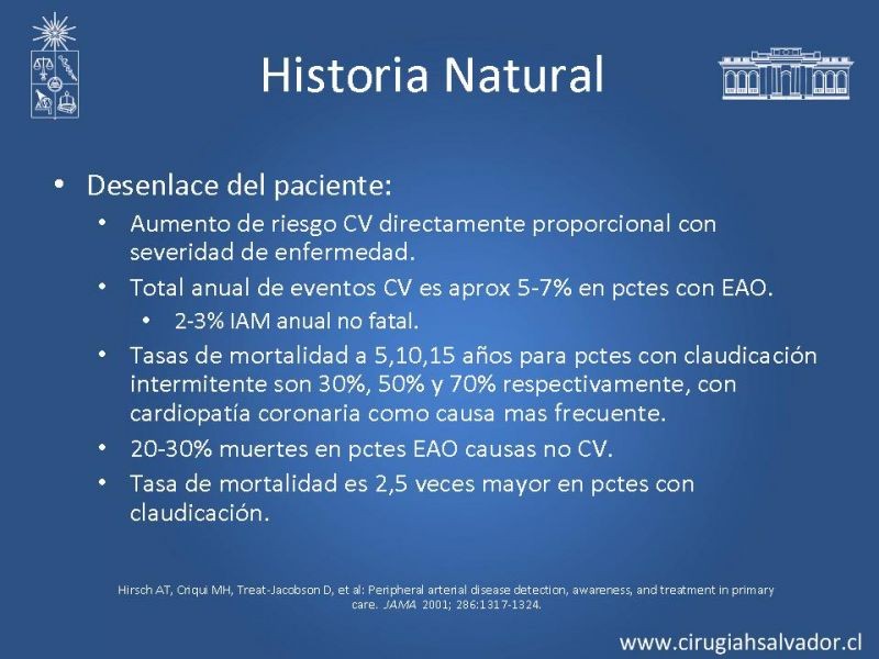 Diapositiva 22 de Enfermedad Arterial Oclusiva Crónica (Epidemiología, Factores de Riesgo, Clínica)