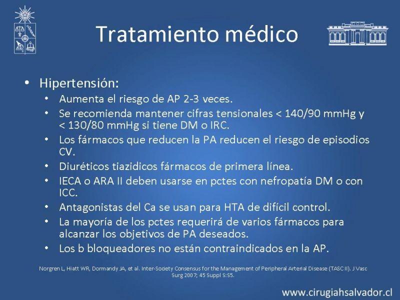 Diapositiva 6 de Enfermedad Arterial Oclusiva Crónica (Tratamiento)