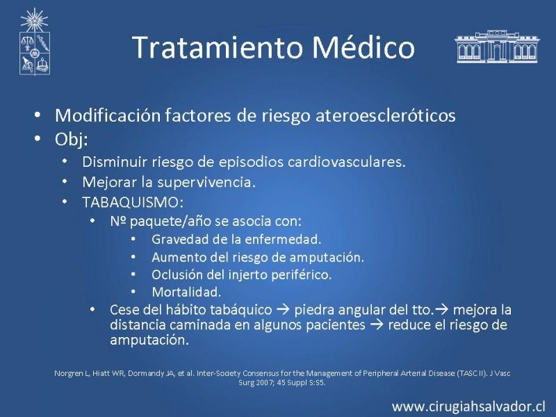 Diapositiva 2 de Enfermedad Arterial Oclusiva Crónica (Tratamiento)