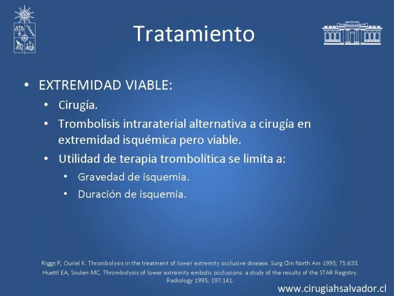 Diapositiva 18 de Isquemia aguda de extremidades