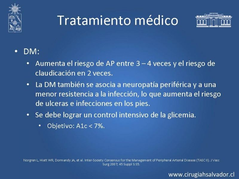 Diapositiva 7 de Enfermedad Arterial Oclusiva Crónica (Tratamiento)