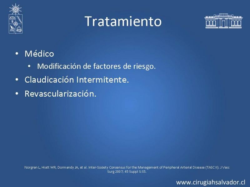Diapositiva 1 de Enfermedad Arterial Oclusiva Crónica (Tratamiento)