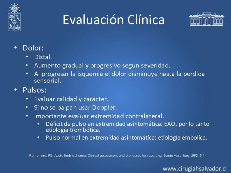 Diapositiva 8 de Isquemia aguda de extremidades