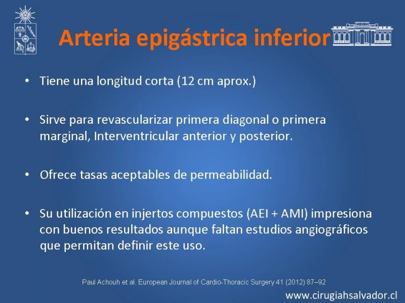 Diapositiva 26 de Revascularización miocárdica con puentes arteriales