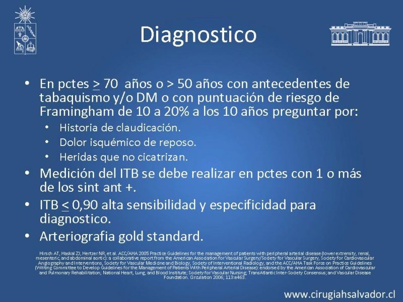 Diapositiva 28 de Enfermedad Arterial Oclusiva Crónica (Epidemiología, Factores de Riesgo, Clínica)