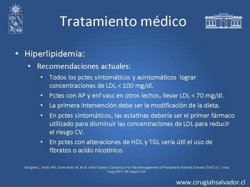 Diapositiva 5 de Enfermedad Arterial Oclusiva Crónica (Tratamiento)