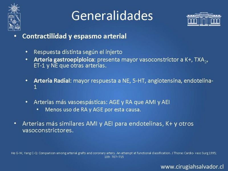 Diapositiva 6 de Revascularización miocárdica con puentes arteriales