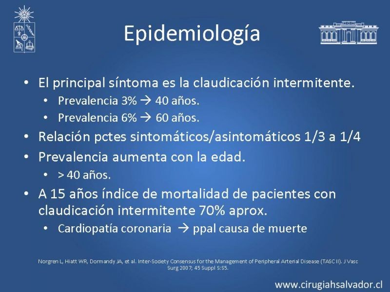 Diapositiva 4 de Enfermedad Arterial Oclusiva Crónica (Epidemiología, Factores de Riesgo, Clínica)