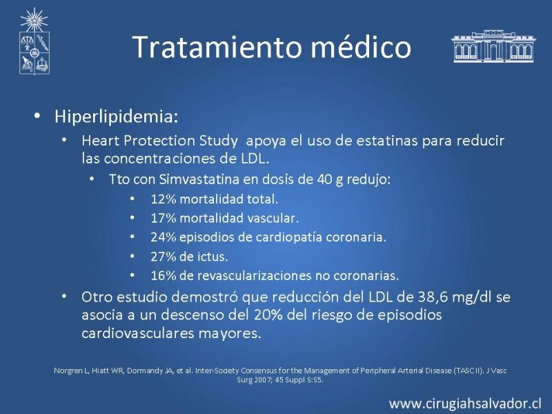 Diapositiva 4 de Enfermedad Arterial Oclusiva Crónica (Tratamiento)