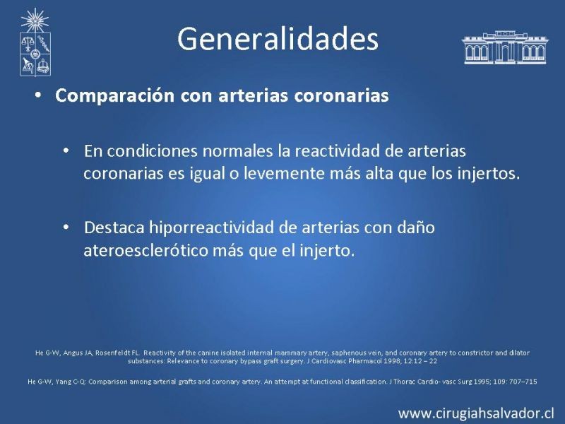 Diapositiva 8 de Revascularización miocárdica con puentes arteriales