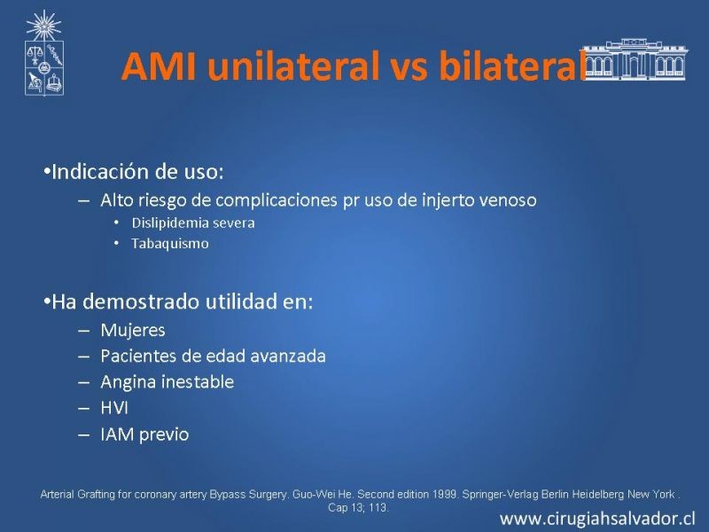Diapositiva 29 de Revascularización miocárdica con puentes arteriales