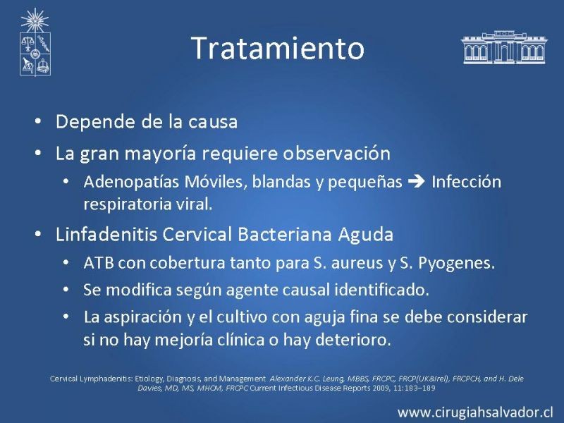 Diapositiva 21 de Adenopatía Cervical. Estudio y Manejo