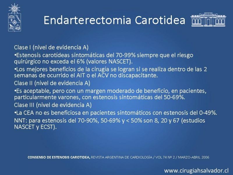 Diapositiva 17 de Estenosis Carotídea Sintomática
