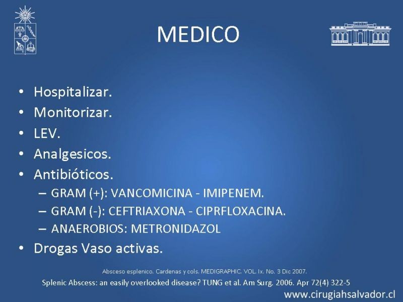 Diapositiva 14 de Abscesos esplénicos