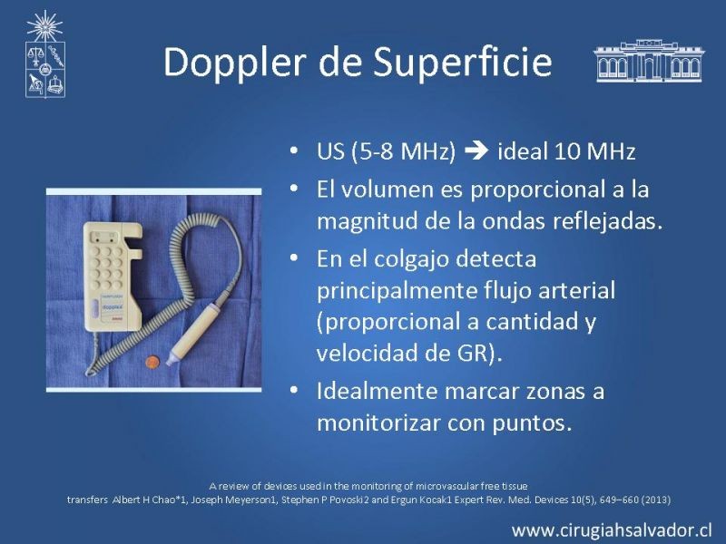 Diapositiva 22 de Monitoreo de Colgajos Libres Microvascularizados