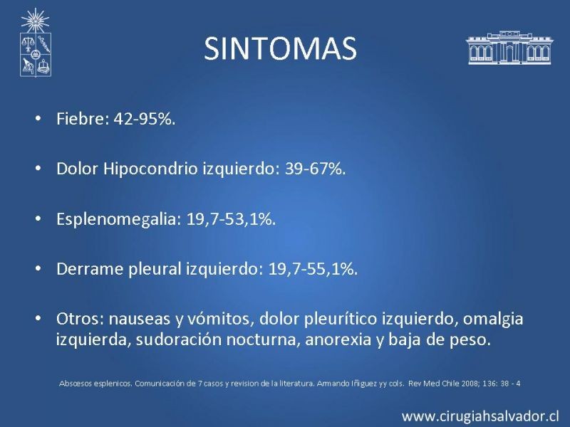Diapositiva 6 de Abscesos esplénicos
