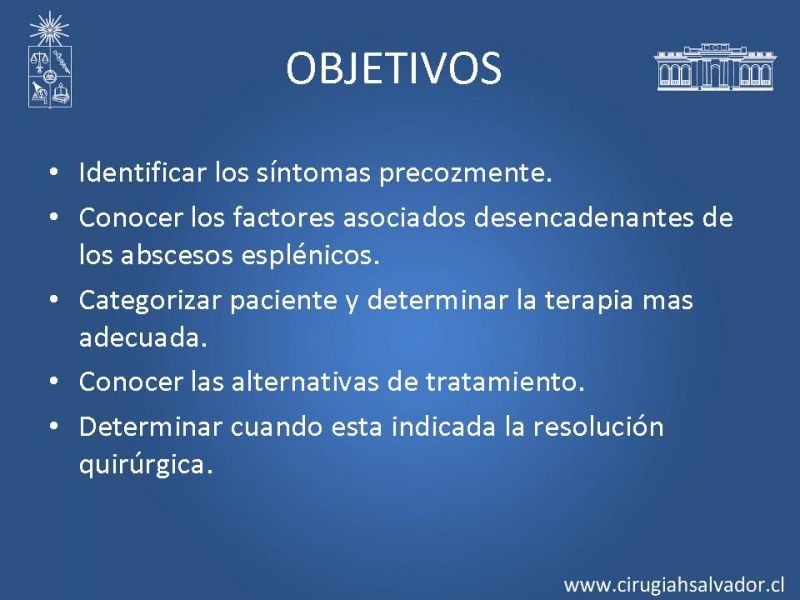 Diapositiva 1 de Abscesos esplénicos