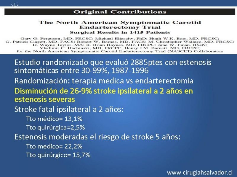 Diapositiva 24 de Estenosis Carotídea Sintomática