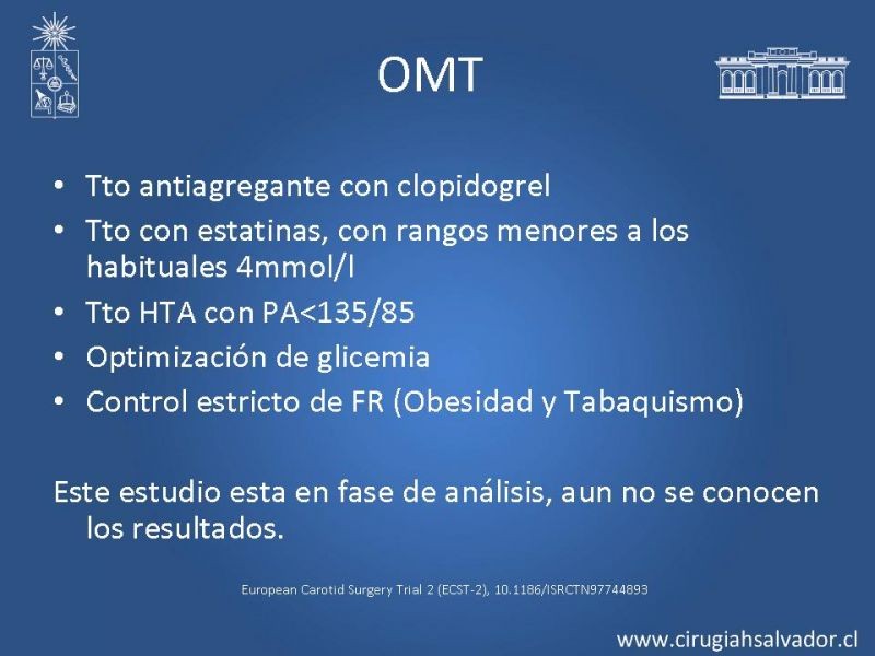 Diapositiva 29 de Estenosis Carotídea Sintomática