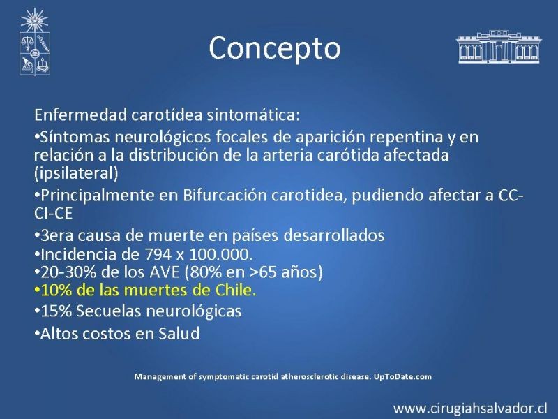Diapositiva 1 de Estenosis Carotídea Sintomática