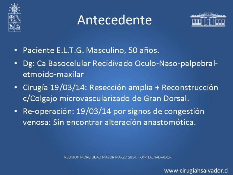 Diapositiva 1 de Monitoreo de Colgajos Libres Microvascularizados