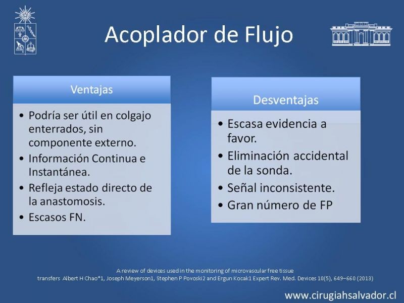 Diapositiva 48 de Monitoreo de Colgajos Libres Microvascularizados