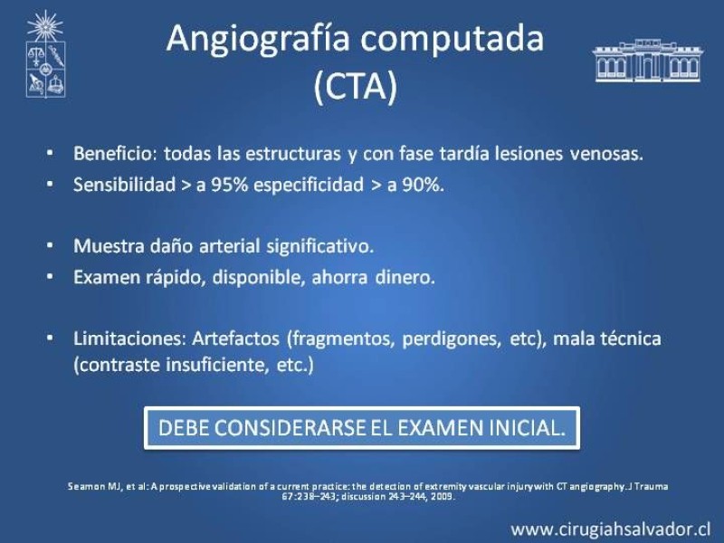 Diapositiva 7 de Trauma Vascular: Extremidades